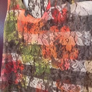 Sheer Lace Top - Lace tank top